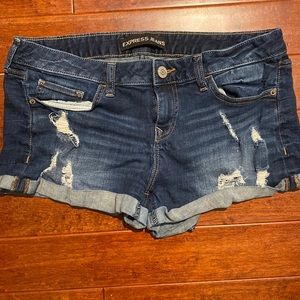 Express Distressed Jean Shorts
